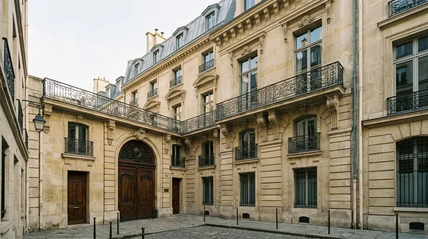 Hôtel particulier, façade en pierre de taille — Hauts-de-Seine