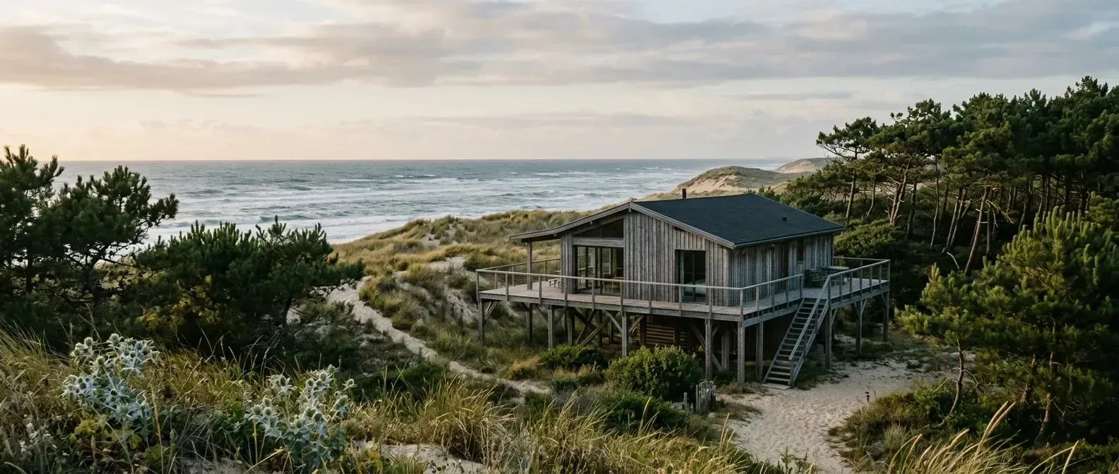 Villa en bois, littoral atlantique — Landes